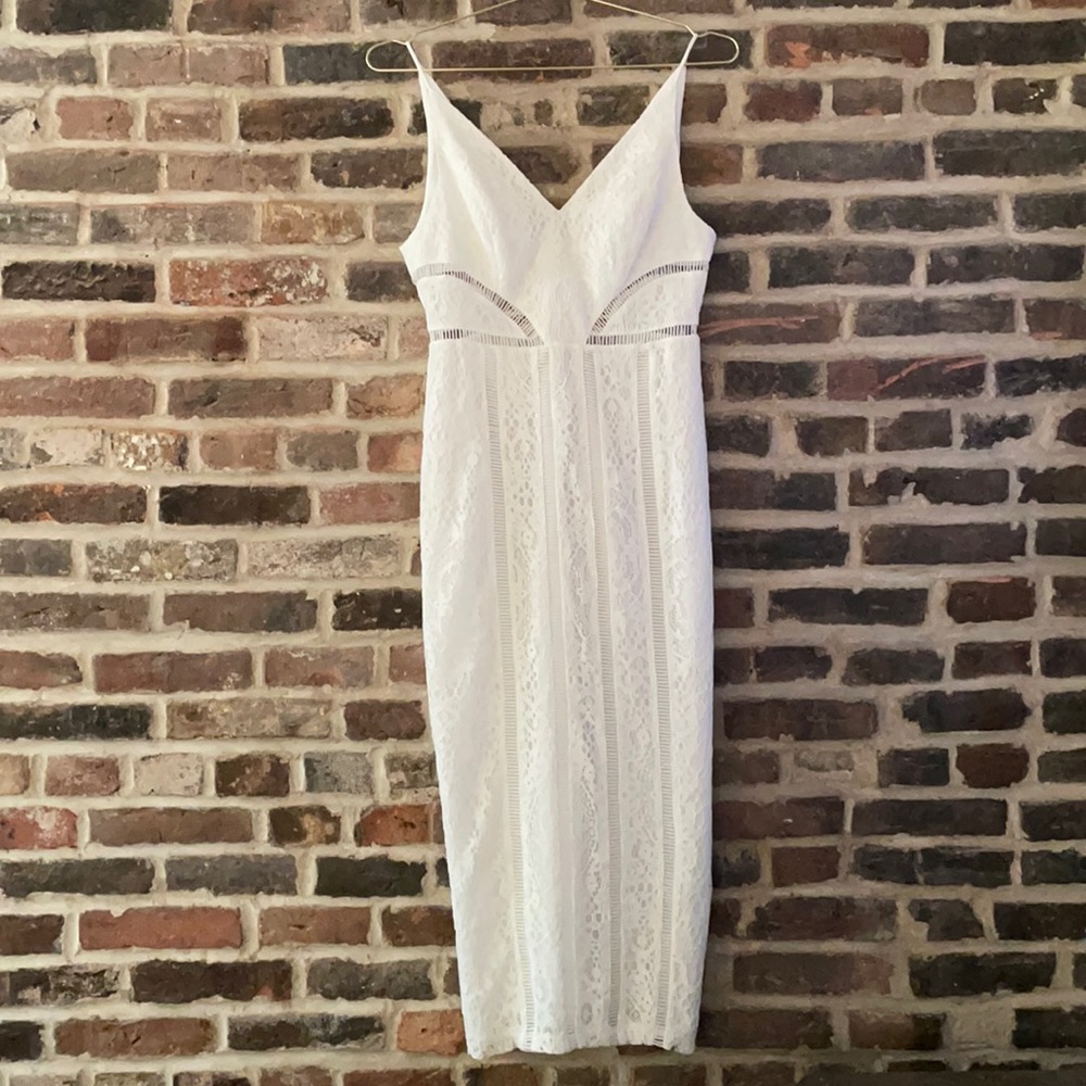 ASOS White Lace Midi Dress